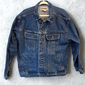 Wrangler Rugged Wear Men's Blue Denim Rugged Trucker Jacket - XL